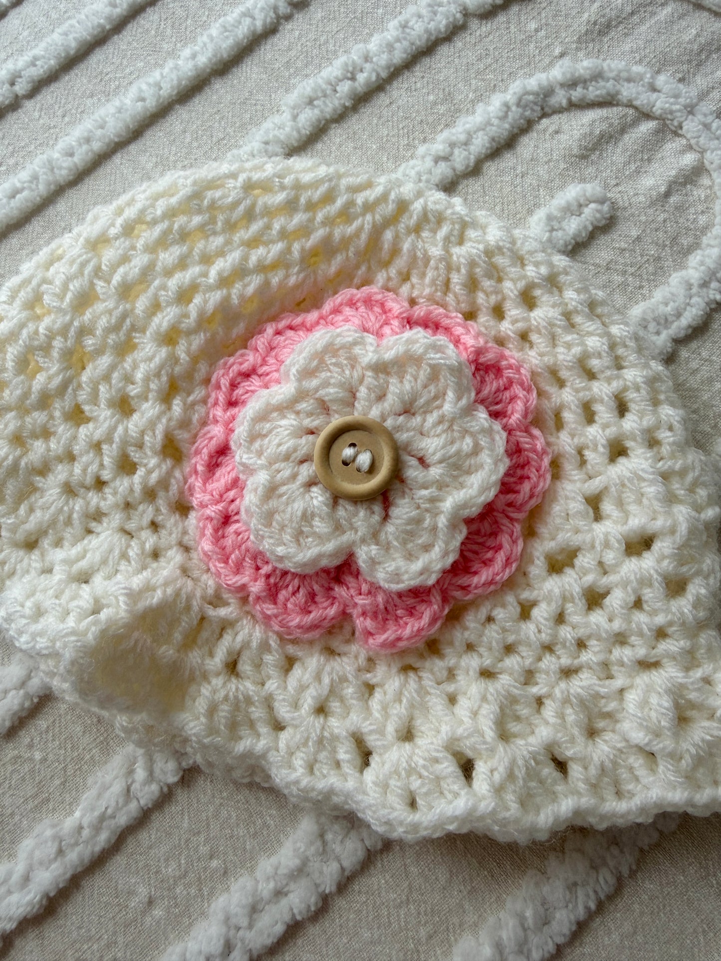 Baby Girl Boxed Crochet Hamper | Pink & Cream