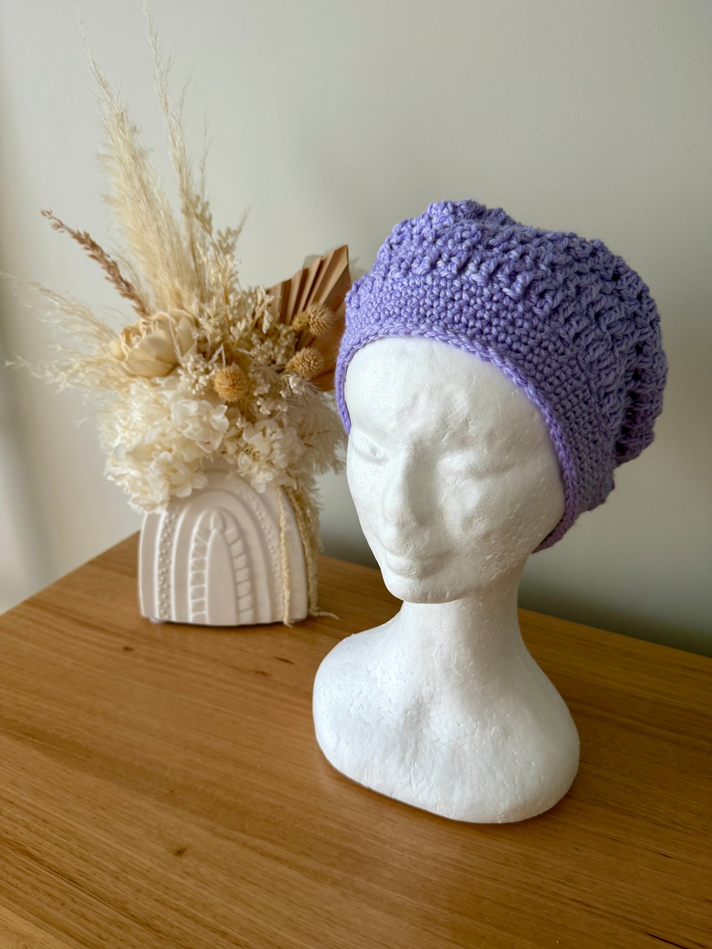 Women’s Crochet Beret | Purple