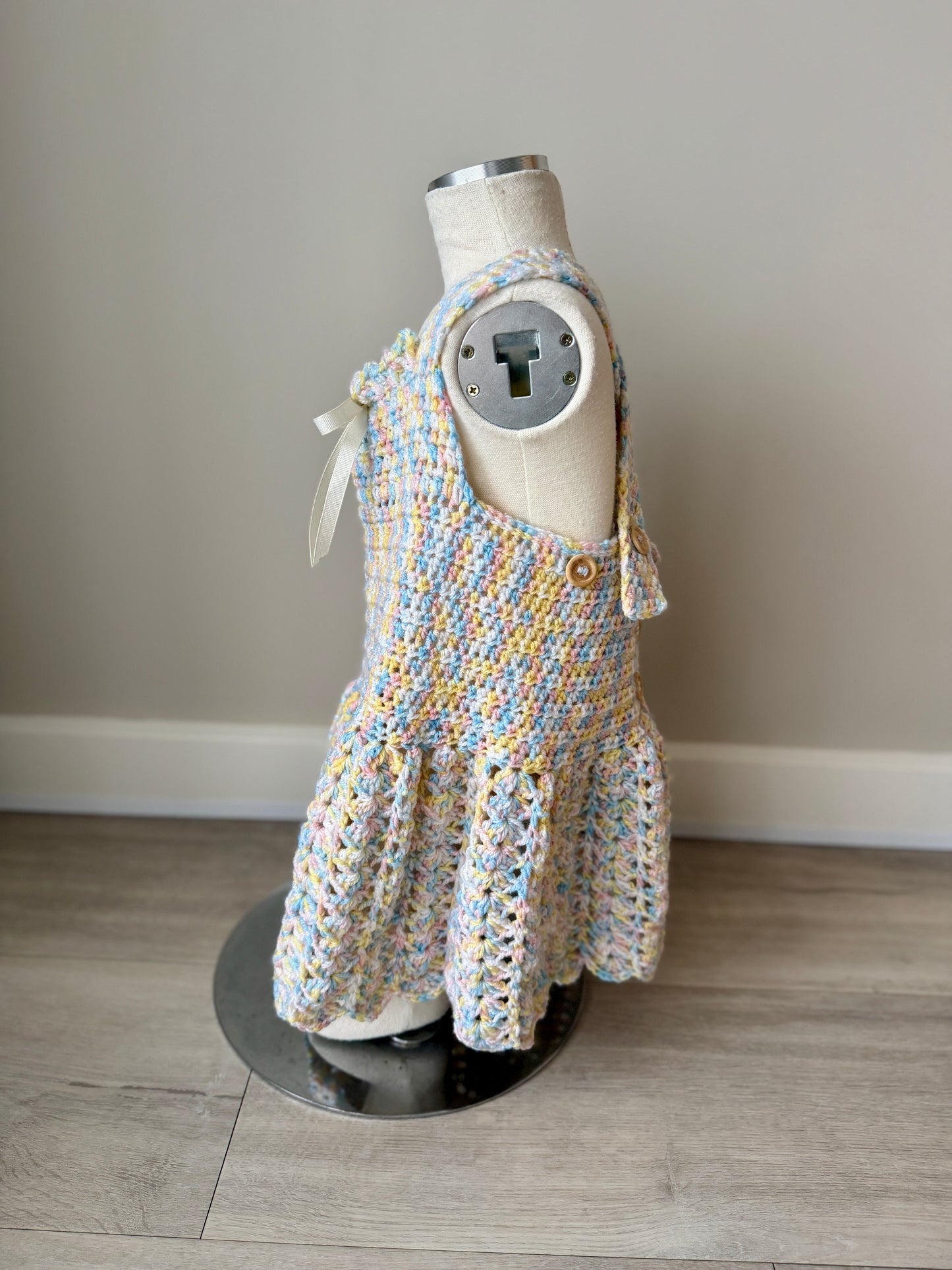 Chelsea Multi-Colour Crochet Dress + Headband