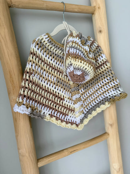 Gigi Crochet Poncho + Bag Set