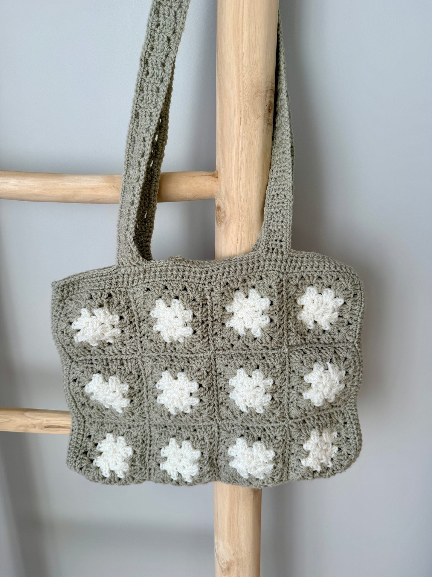 Patchwork Crochet Tote Bag