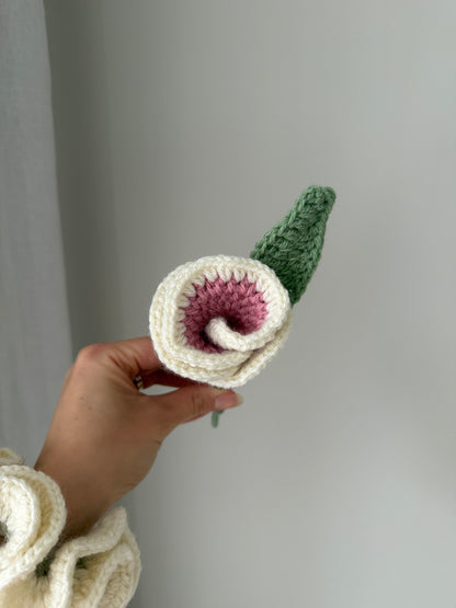 Pink & Cream Single Crochet Rose