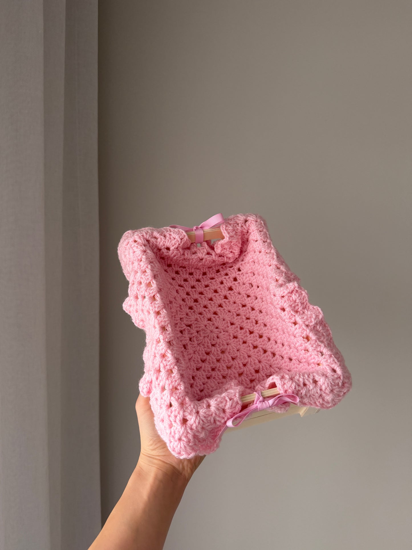 Nappy box | Pink Crochet Insert