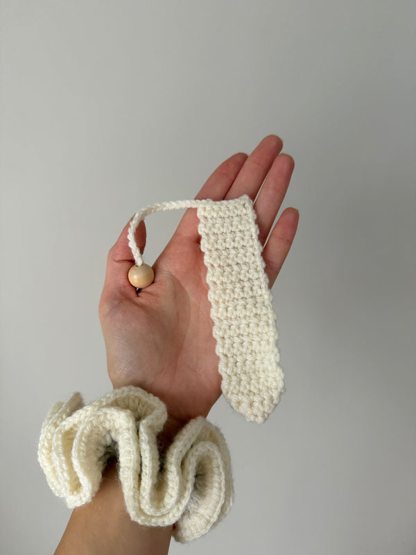 Cream Crochet Bookmark