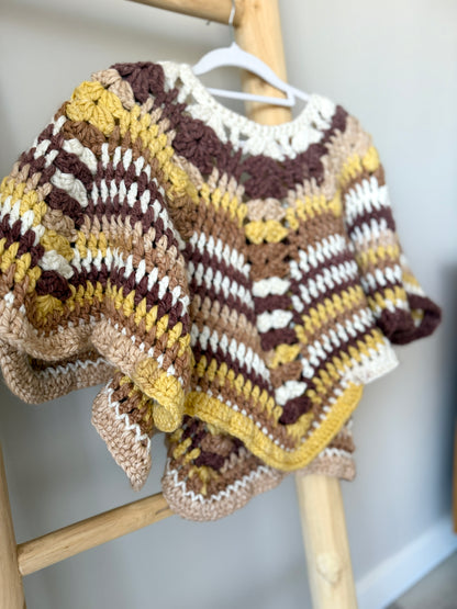 Multi-Coloured Adult Crochet Poncho