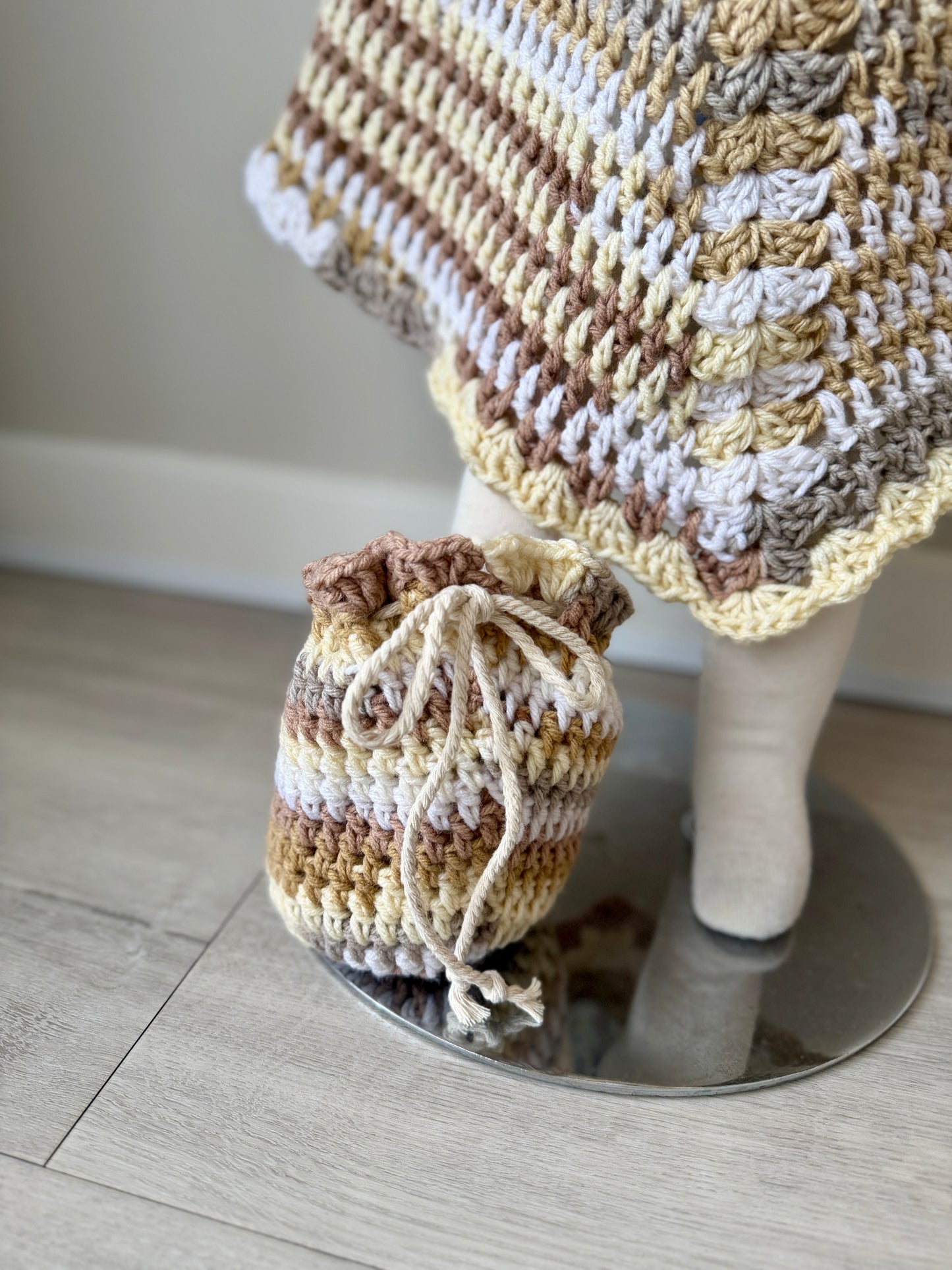 Gigi Crochet Poncho + Bag Set