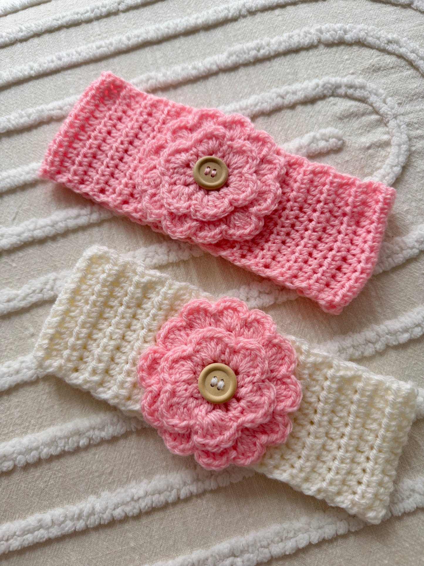Baby Girl Boxed Crochet Hamper | Pink & Cream
