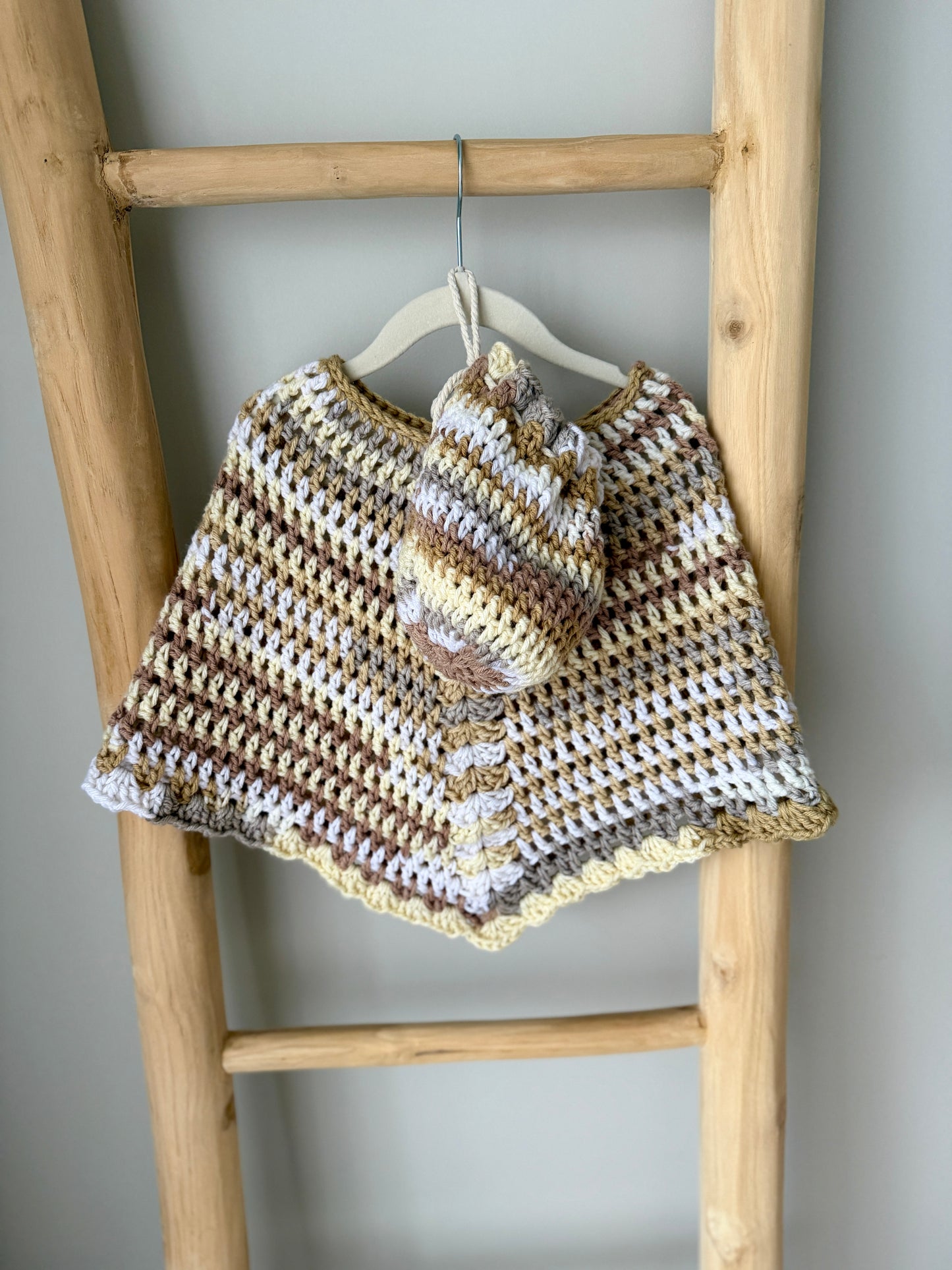 Gigi Crochet Poncho + Bag Set