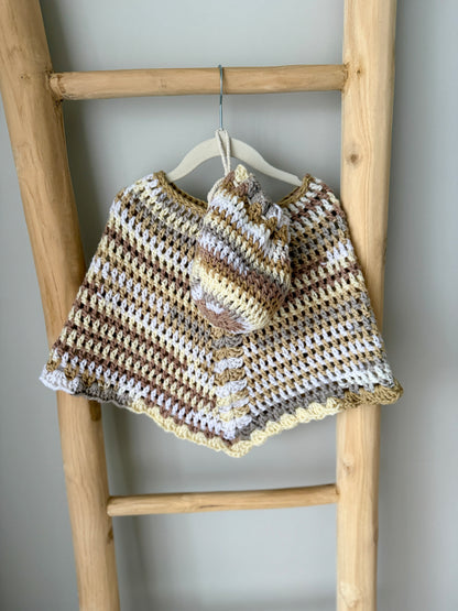 Gigi Crochet Poncho + Bag Set