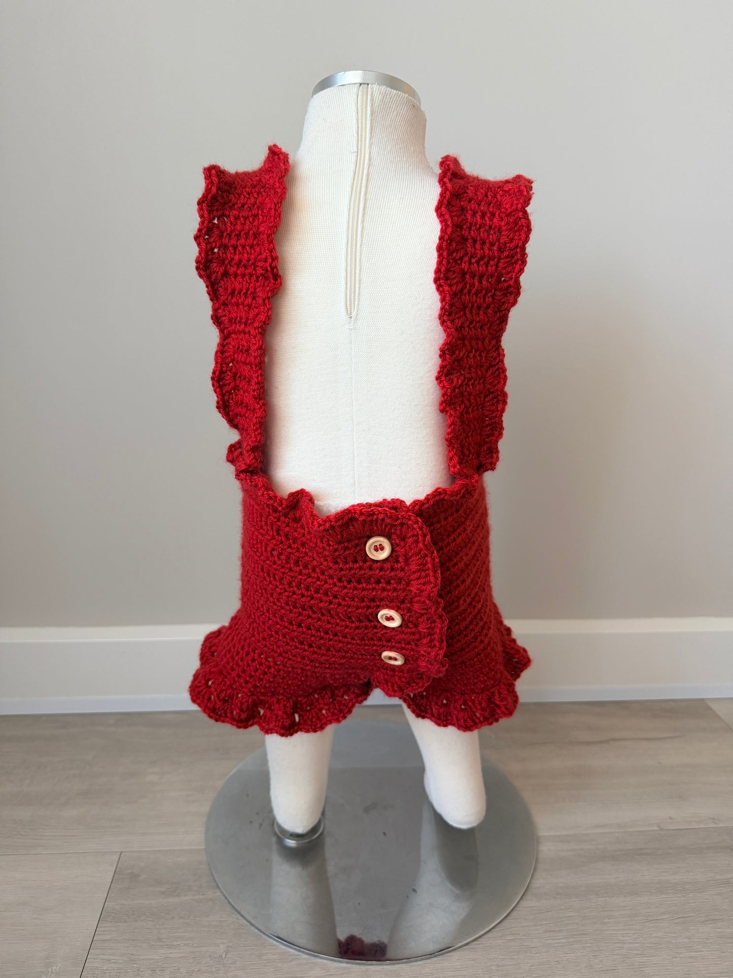 Mia Red Crochet Playsuit