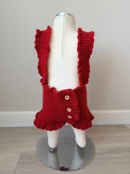 Mia Red Crochet Playsuit