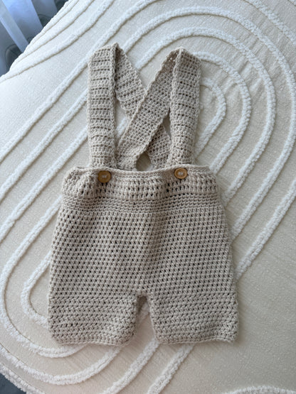 Ashley Overalls & Beanie Crochet Set