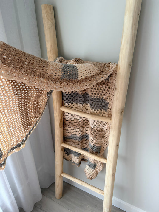 Neutal Multi-coloured Crochet Runner