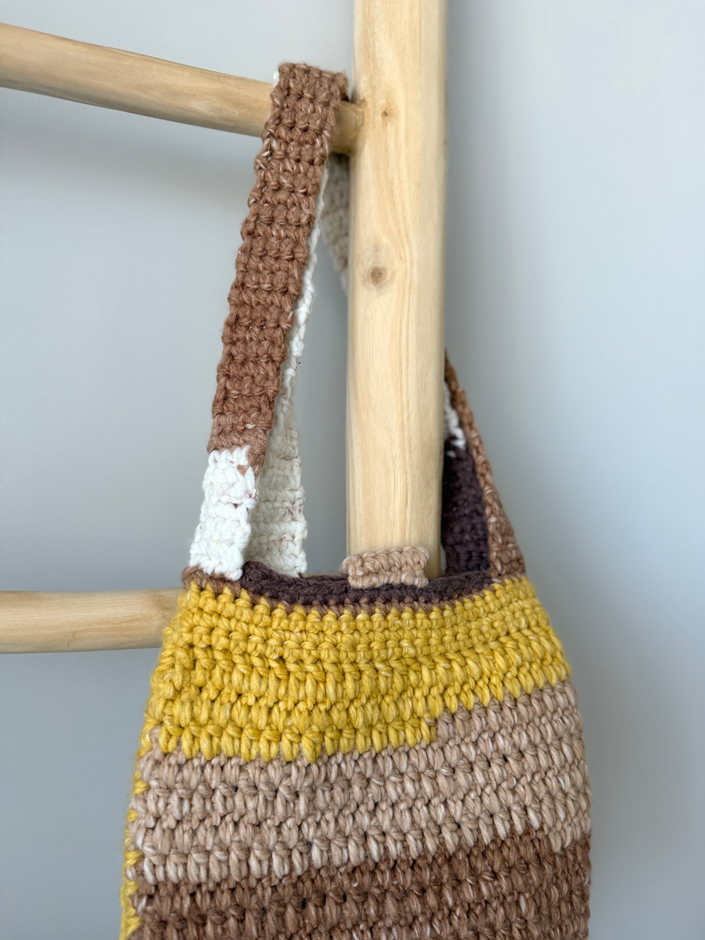 Multi-Coloured Crochet Handbag