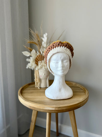 Multi-Coloured Crochet Beret