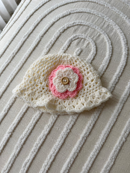 Baby Girl Boxed Crochet Hamper | Pink & Cream