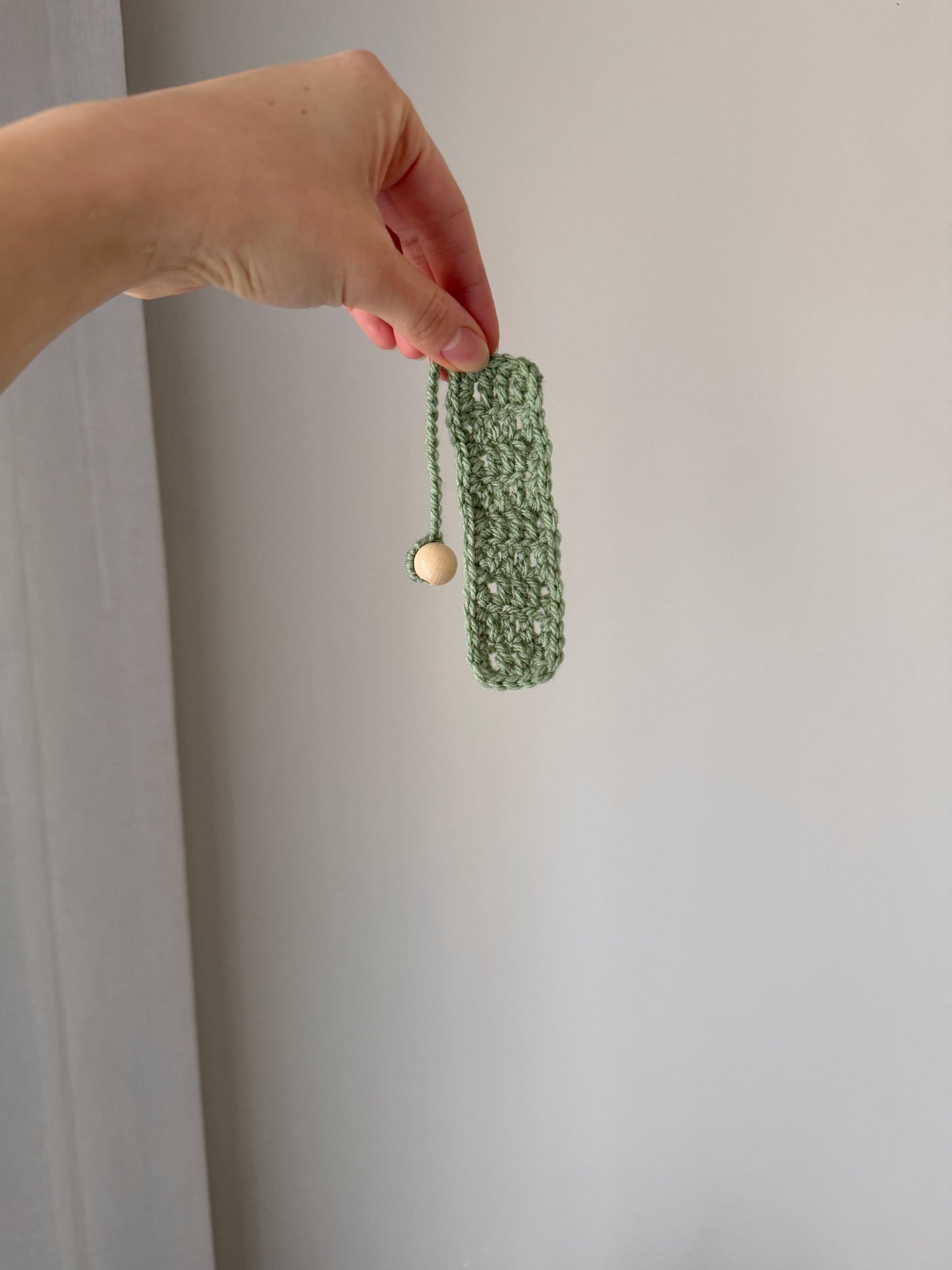 Green Crochet Bookmark