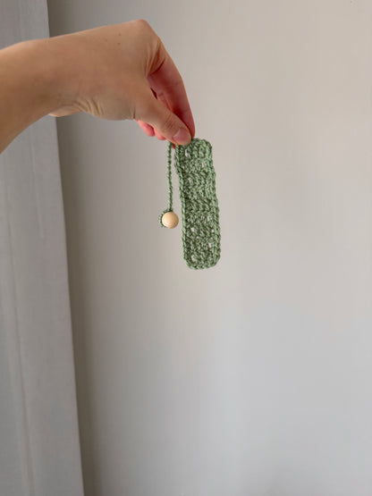 Green Crochet Bookmark