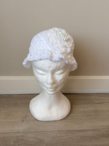 Posie Crochet Hat with Flower Design