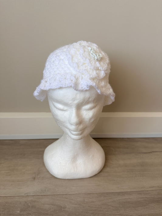 Posie Crochet Hat with Flower Design