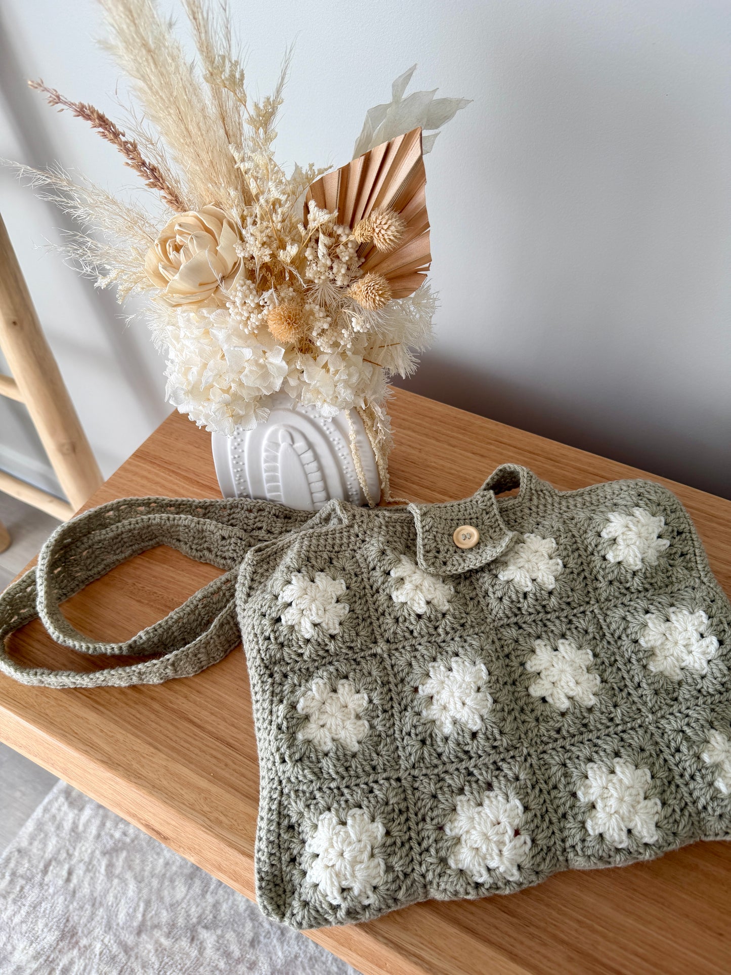 Patchwork Crochet Tote Bag