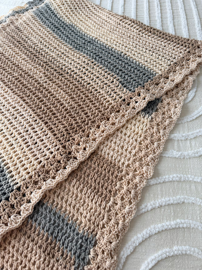 Neutal Multi-coloured Crochet Runner