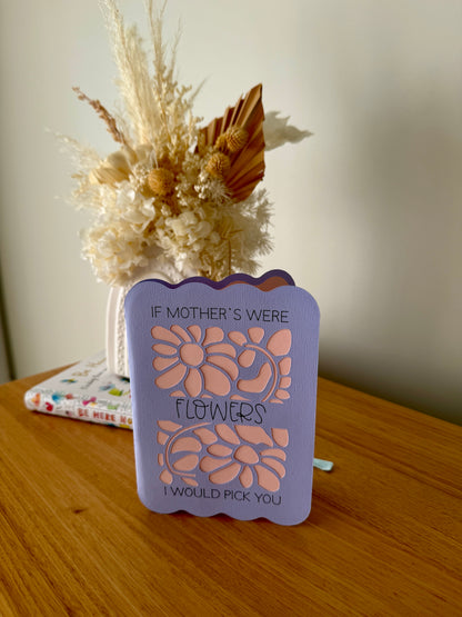Mother's Day Craft Paper Card 5x7in