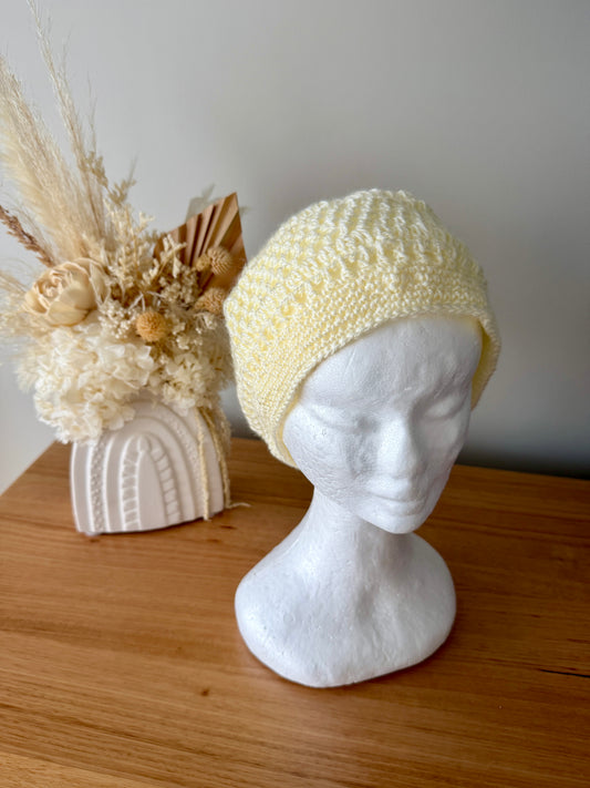Women’s Crochet Beret | Cream