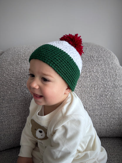 Baby Unisex Pom Pom Christmas Beanie